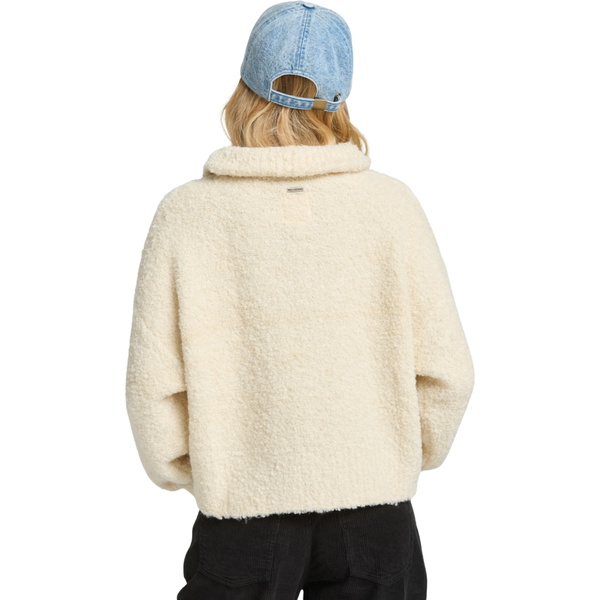 2025 Billabong Femmes Pull à Demi-zip Lost Heaven EBJSW00135 - Whitecap